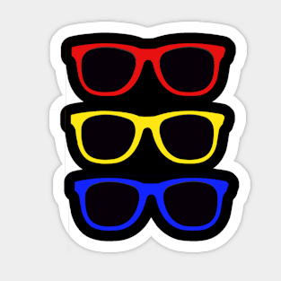 Cool sunglasses- colorful Sticker